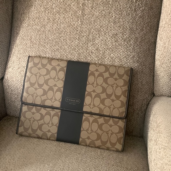 Coach Handbags - Coach Signature Brown and Black Clutch